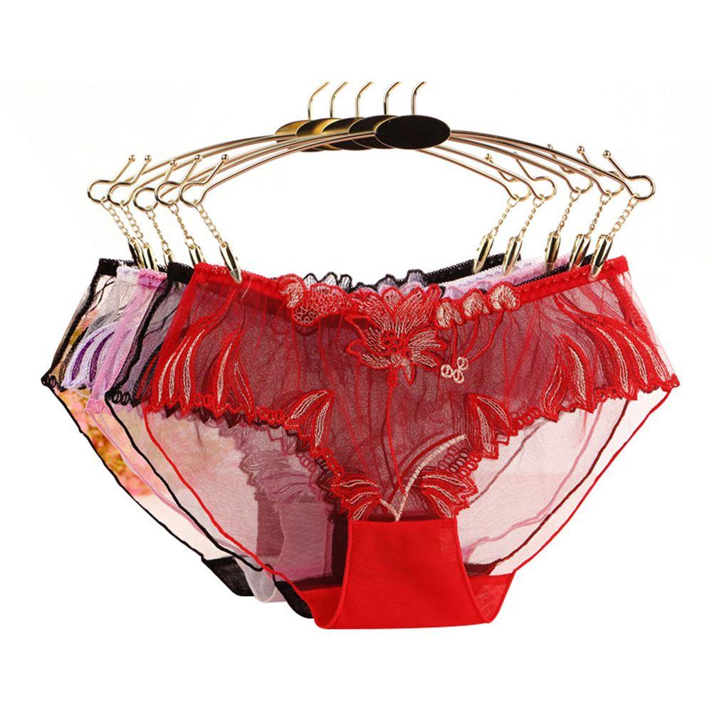 OCEANMAP Quần Lót Lưới Lưng Thấp Không Đường May Quyến Rũ Cho Nữ