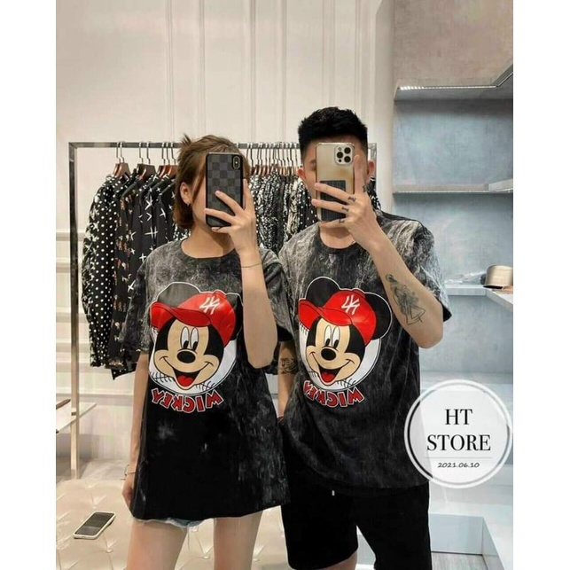 Áo thun loang thái nam nữ tay lỡ unisex