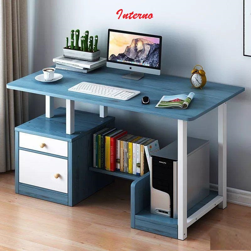 Bàn máy tính có ngăn kéo bàn học, bàn làm việc gỗ Homexinh