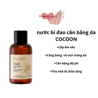 Toner nước bí đao cân bằng da cocoon 140ml/310ml thuần chay