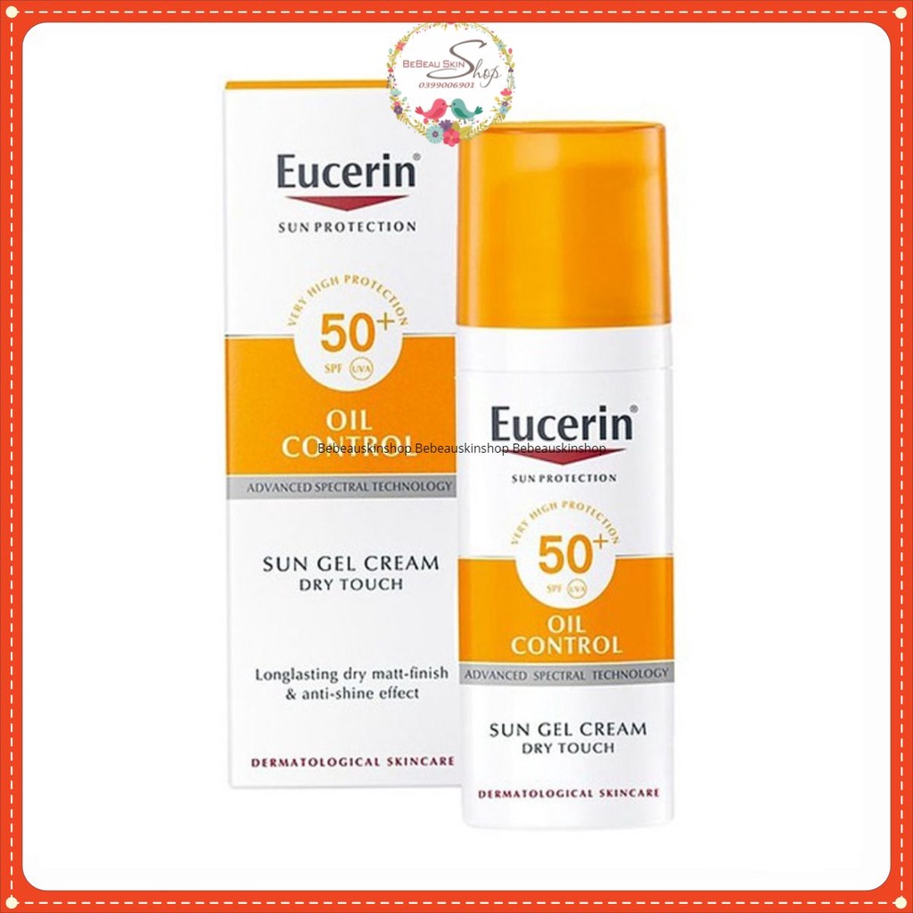 Eucerin  - Kem chống nắng kiểm soát dầu Eucerin Sun Gel-Creme Oil Control Dry Touch SPF 50+