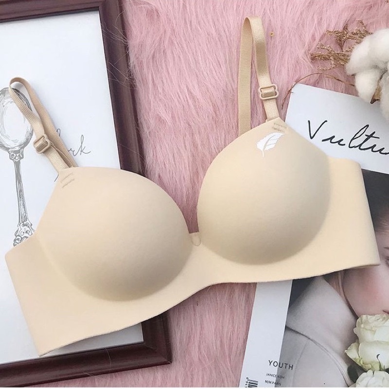 Áo ngực đúc su hình lá, nâng đẩy nhiều 4cm mềm êm