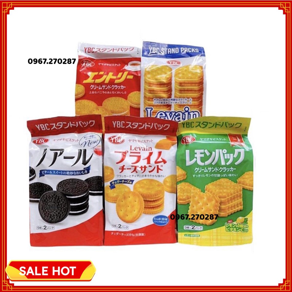 Hàng chính hãng- Bánh quy YBC túi đứng Nhật Bản đủ vị