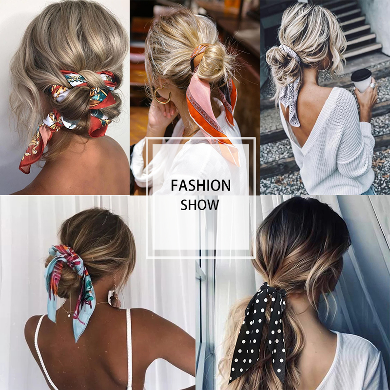 1 Dây Buộc Tóc Co Giãn Đính Nơ Ruy Băng Mới Cho Nữ
