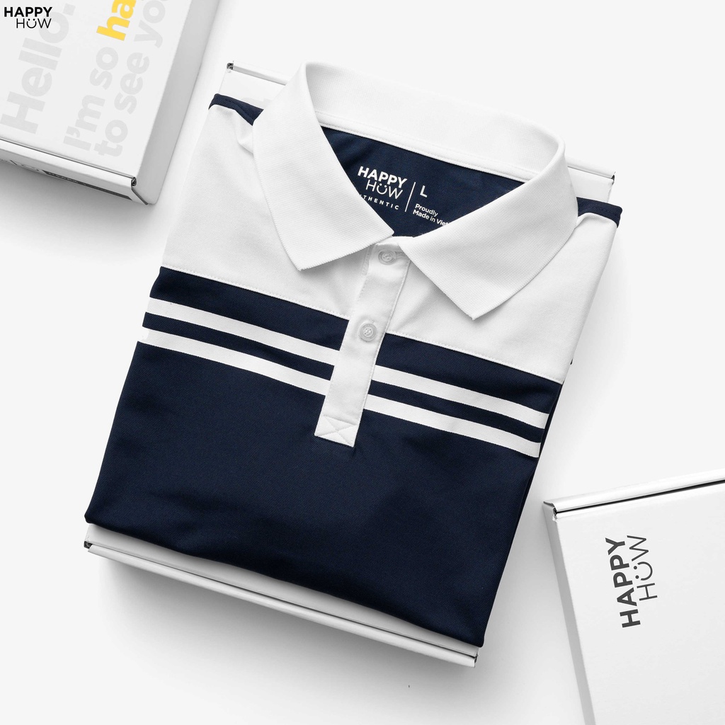 Áo Polo nam cổ bẻ phối DON vải cá sấu Cotton xuất xịn, chuẩn form, sang trọng - lịch lãm - HAPPYHOW