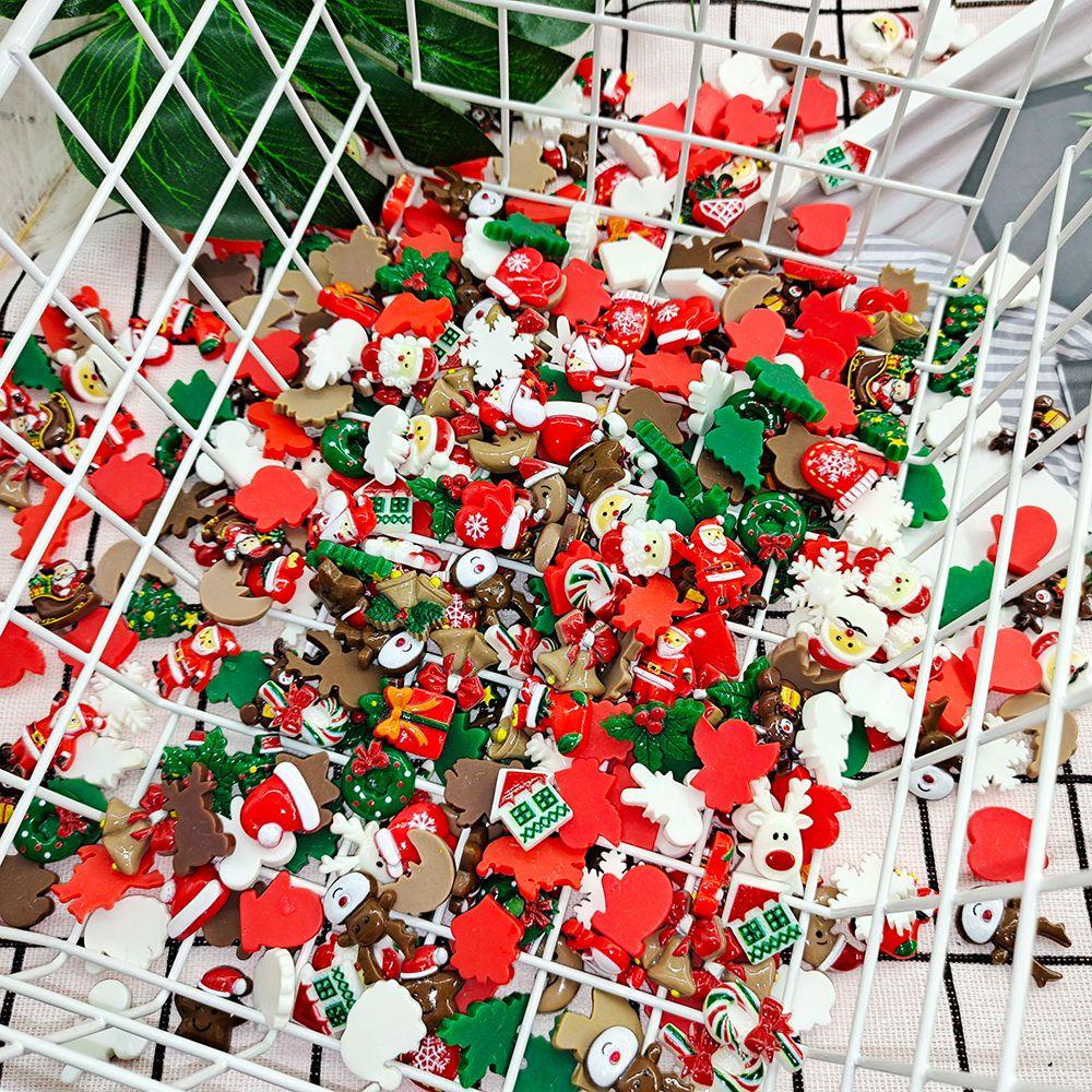 Set 20 Phụ Kiện Trang Trí Móng Tay / Điện Thoại Hình Người Tuyết 3D DIY