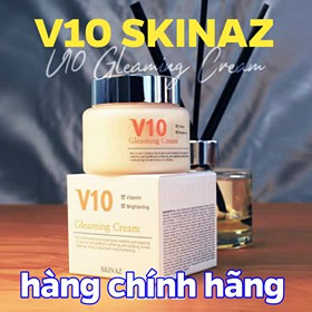 COMBO bộ đôi tinh chất bơ và kem v10 dưỡng đêm , skinaz hàng chính hãng