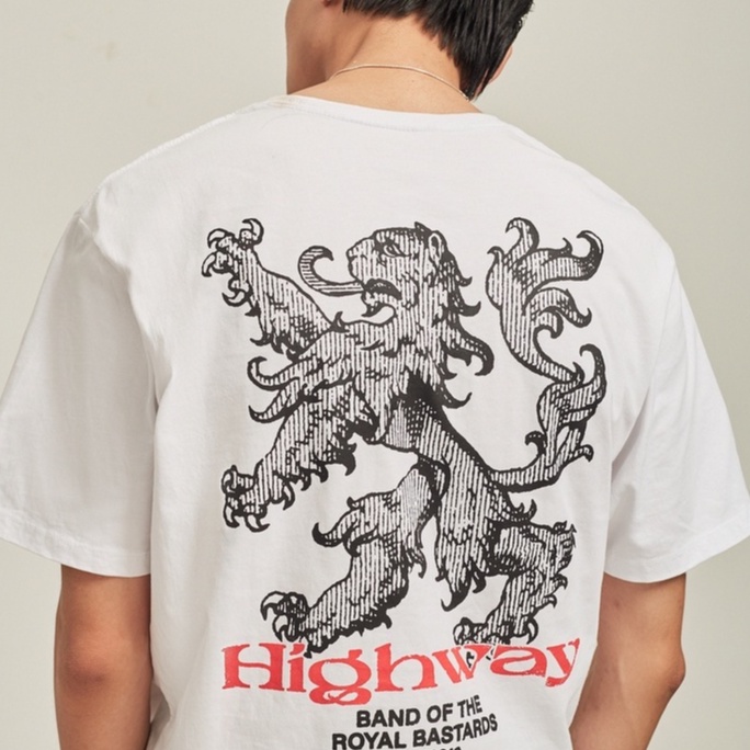 Áo phông nam Cotton USA Highway (Menswear) Band of The Royal Trắng