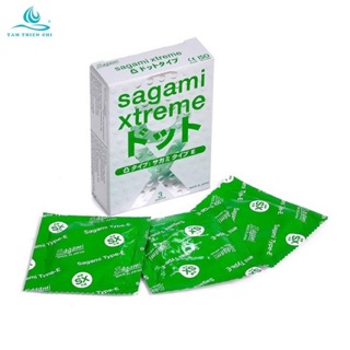 Bao cao su Sagami Xtreme White gân gai hộp 3 chiếc