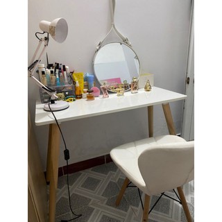 bàn học bàn ăn chân gỗ tần bì 60×80cm cao 74cm