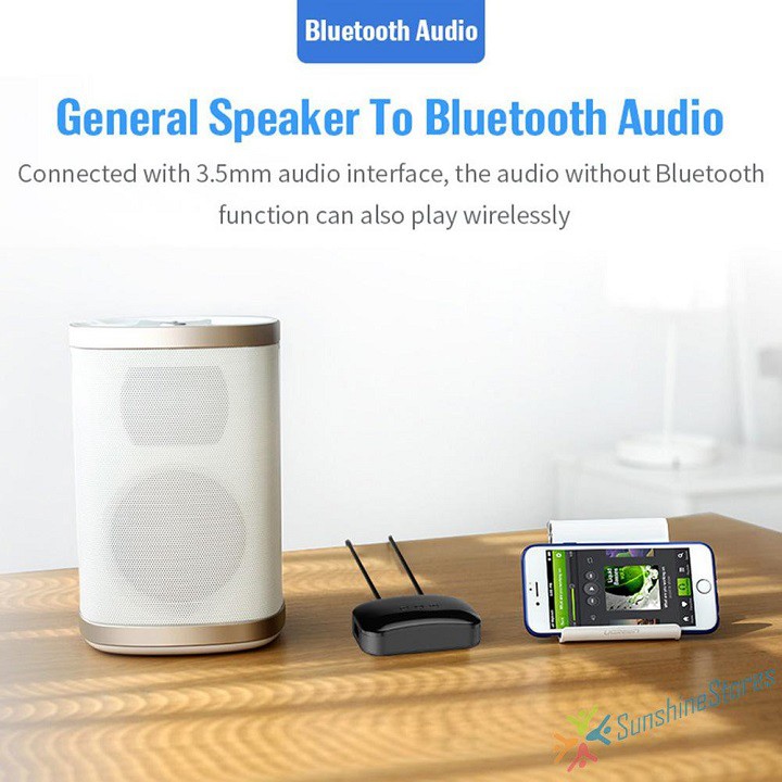 Thiết Bị Nhận Bluetooth BLS-B20 Có NFC Cổng 3.5mm, Aux Stereo 2RCA, USB, Khe Cắm Thẻ Nhớ