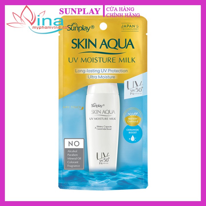 Kem chống nắng Sunplay Skin Aqua UV Moisture Milk SPF50+, PA++++ 30gr