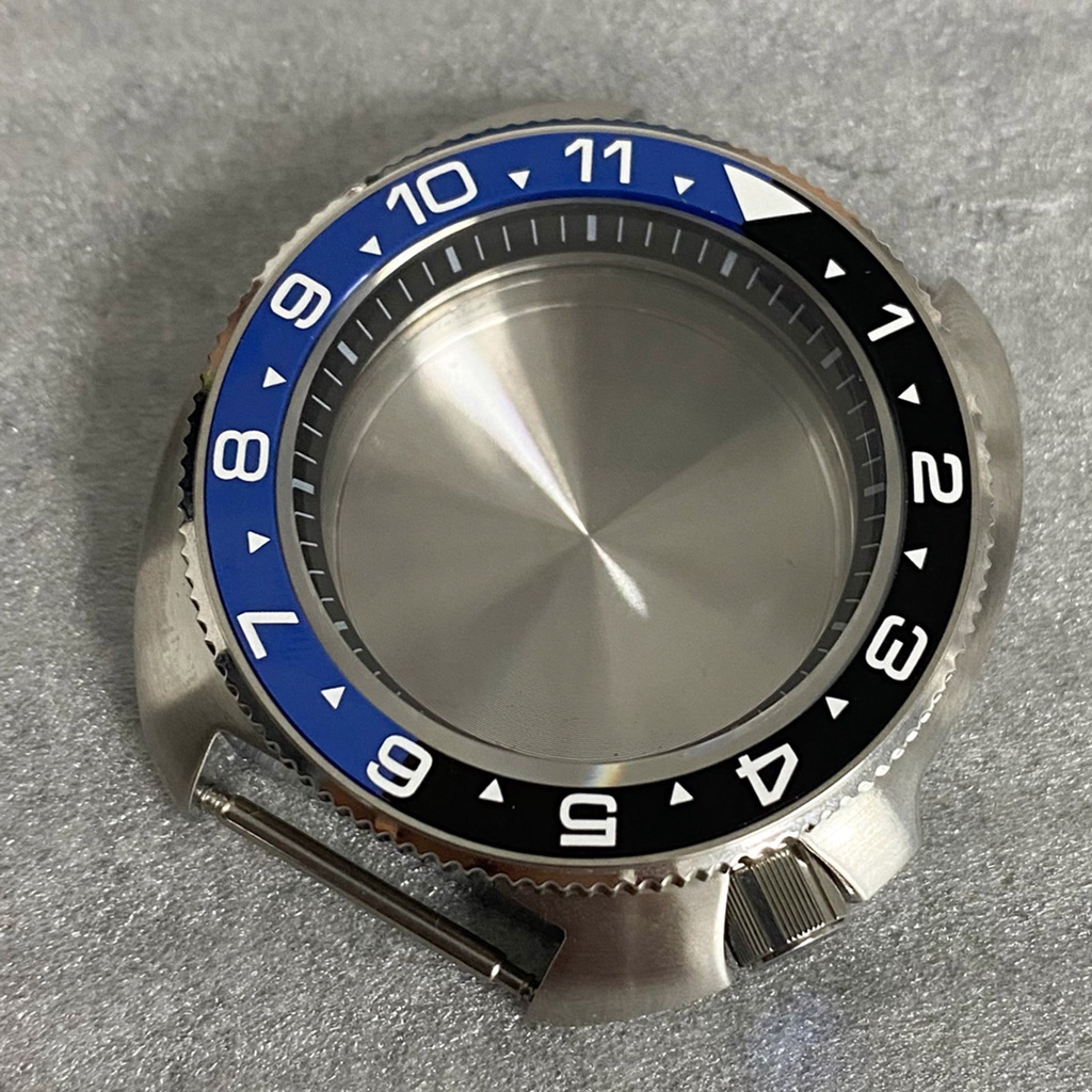 Set vỏ mặt đồng hồ máy cơ vòng bên trong màu đen 41mm thép bề mặt thủy tinh ngọc lam dành cho NH35/ NH36