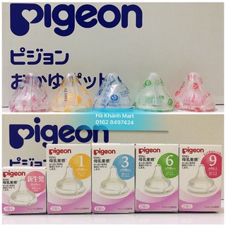 Núm ti Pigeon nội địa cổ rộng size SS/S/M/L/LL ( giá bán 1 chiếc)