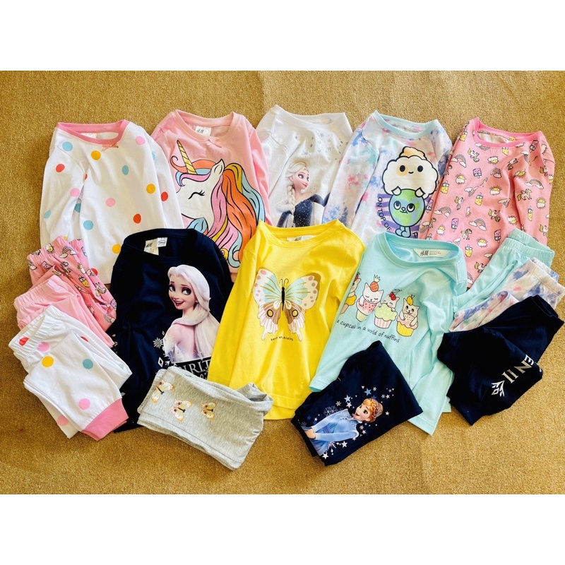 Bộ bé gái Hm dư xịn cotton