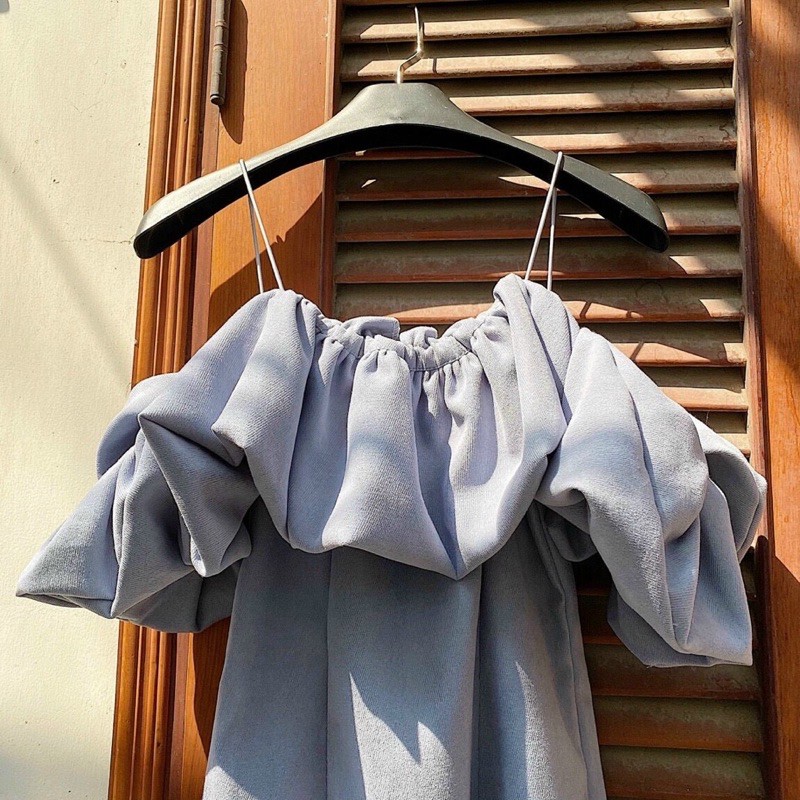 Đầm Xinh WASABI DRESS thiết kế phần thân bồng bềnh sau lưng bo chun thích hợp các buổi tiệc đi chơi | BigBuy360 - bigbuy360.vn