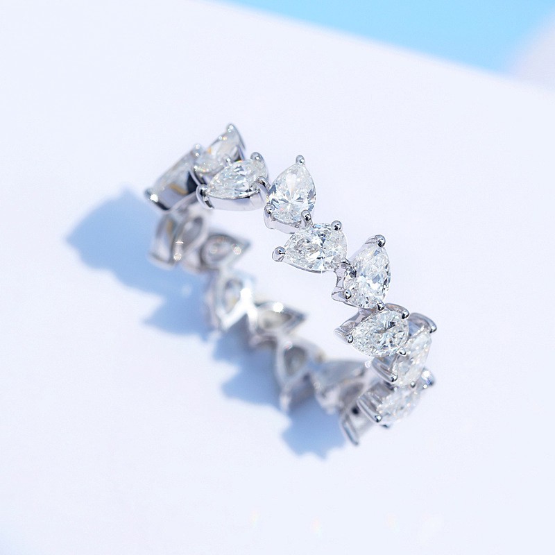 Nhẫn đeo tay kim loại đính đá màu thanh lịch cho nữ