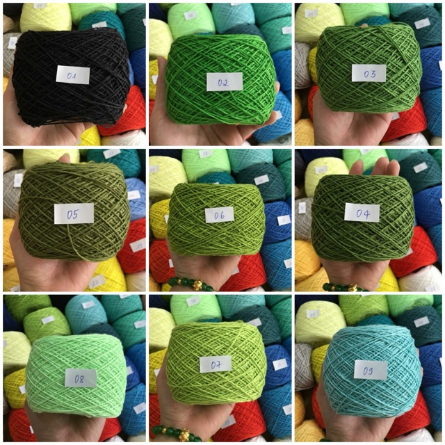 Len Sợi Cotton Việt Nam 1mm Bảng Màu 1