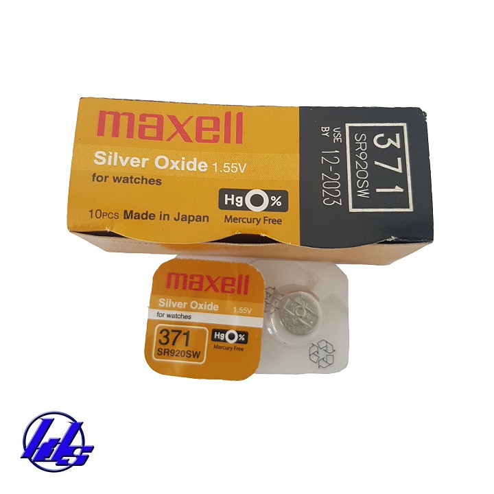 Pin đồng hồ đeo tay Maxell SR920SW/371 Silver Oxide 1.55V - Vỉ 1 viên