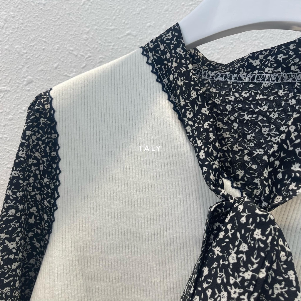 Set áo voan tay dài + ghile TALY S14011
