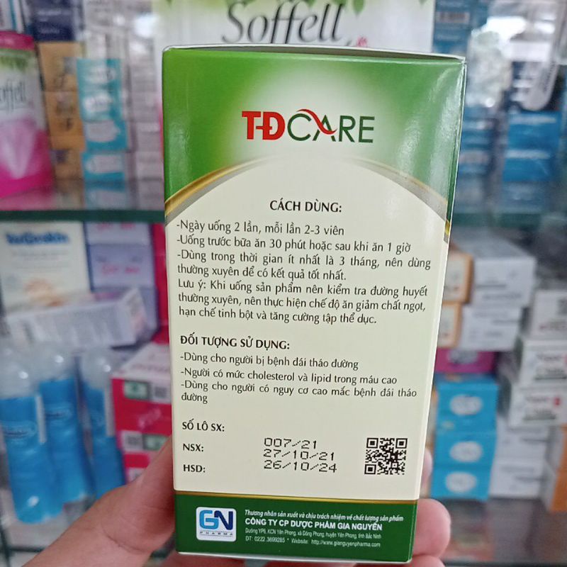 TĐCare Giúp hạ đường huyết và cholesterol Hỗ trợ giảm nguy cơ biến chứng của bệnh tiểu đường. (Hộp 60 viên)
