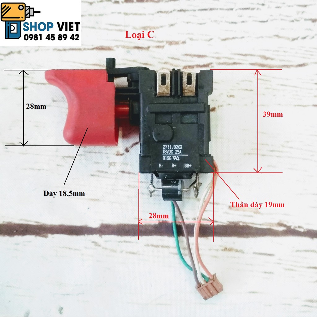 SV Công tắc điều tốc cho máy pin bosch 12-18V