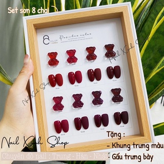 Set sơn gel UV 8 chai ( TẶNG KÈM BẢNG MÀU)