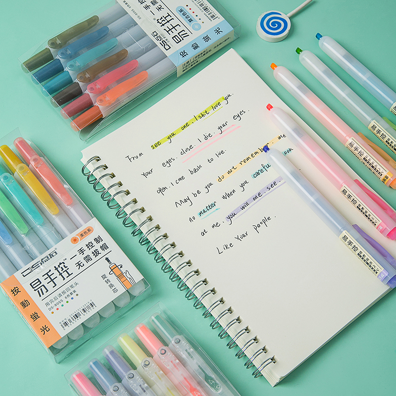 Set 6 bút dạ quang nhiều màu sắc sáng tạo