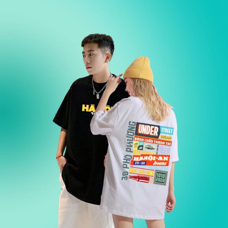 Áo Thun Tay Lỡ Hà Nội Under Form Rộng, Áo Phông 100% Cotton Nam Nữ Unisex - In Hình Local Brand - Hàng nhập khẩu !