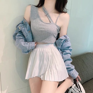 Áo ba lỗ nữ croptop đay đan chéo