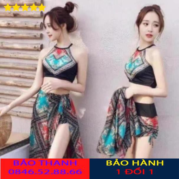 Bộ bikini nữ - Bộ đồ đi biển - Bộ đồ bơi nữ 3 chi tiết cực kì sang chảnh