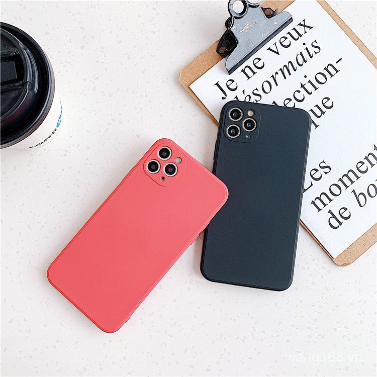 Ốp lưng iphone trơn dẻo cạnh vuông dành cho ip 6/7/8/plus/x/xr/xs/11/12/13//14/pro/max - e196