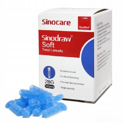 Kim chích lấy máu 4 cạnh đầu tròn dùng cho đo thử  tiểu đường  máy Sinocare
