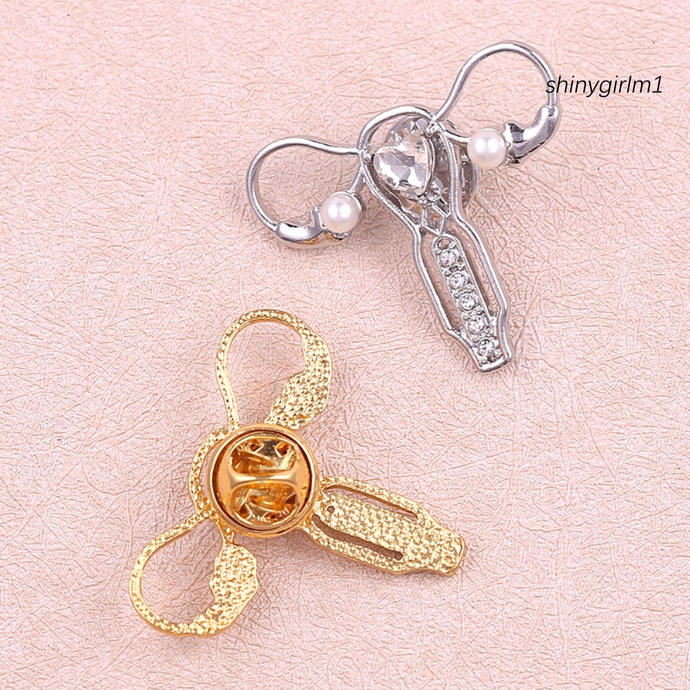 Ghim Cài Áo Hình Đồng Quê Đính Ngọc Trai Nhân Tạo Thời Trang