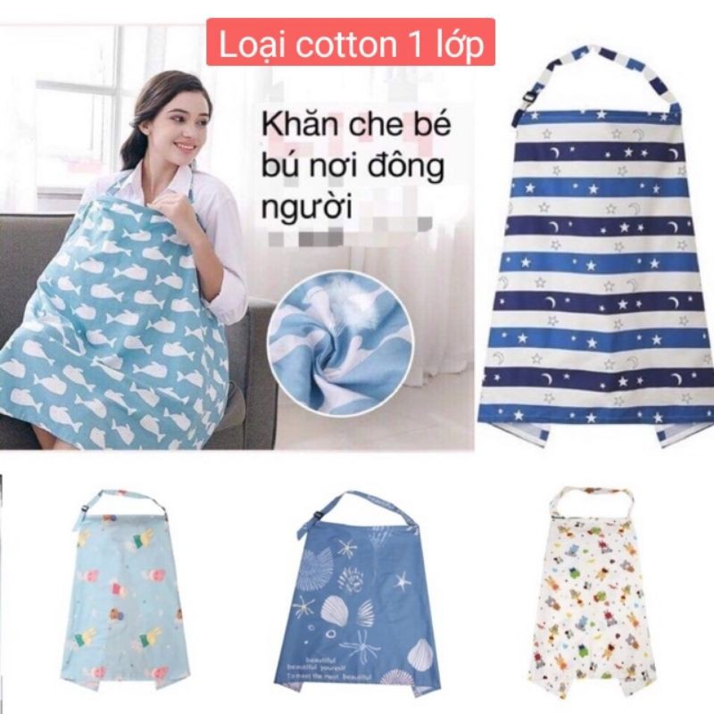 Ninikids: Khăn choàng che bé bú cotton  đồ dùng sơ sinh, đồ dùng mẹ và bé