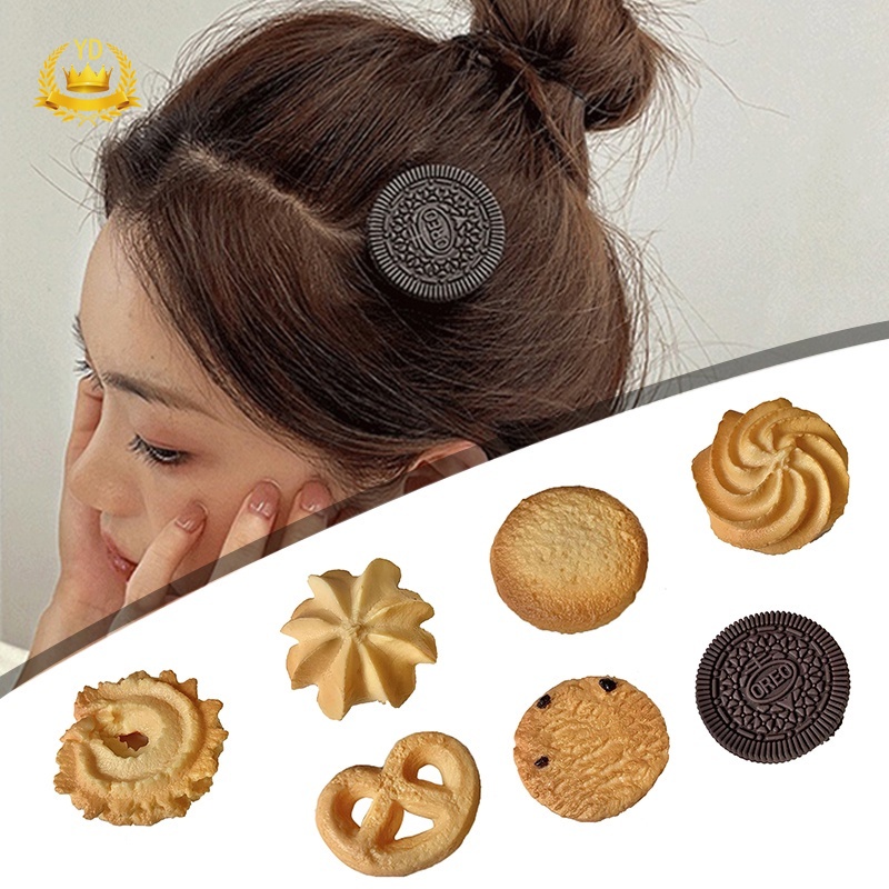 Kẹp Tóc Hình Bánh Quy / Gấu Dễ Thương Cho Bé Gái