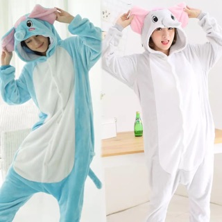 Pijama thú hình voi xanh/xám