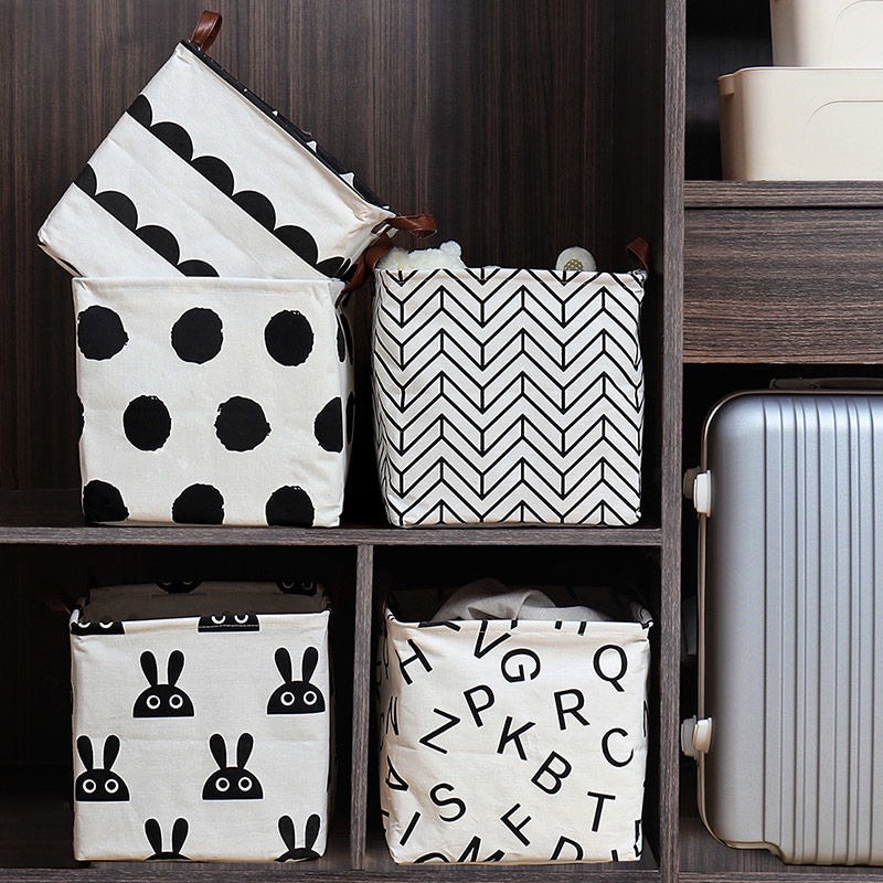 Giỏ đựng quần áo chăn màn đồ dơ túi vải canvas vuông gấp gọn đựng đồ đa năng ANDOSA TV12