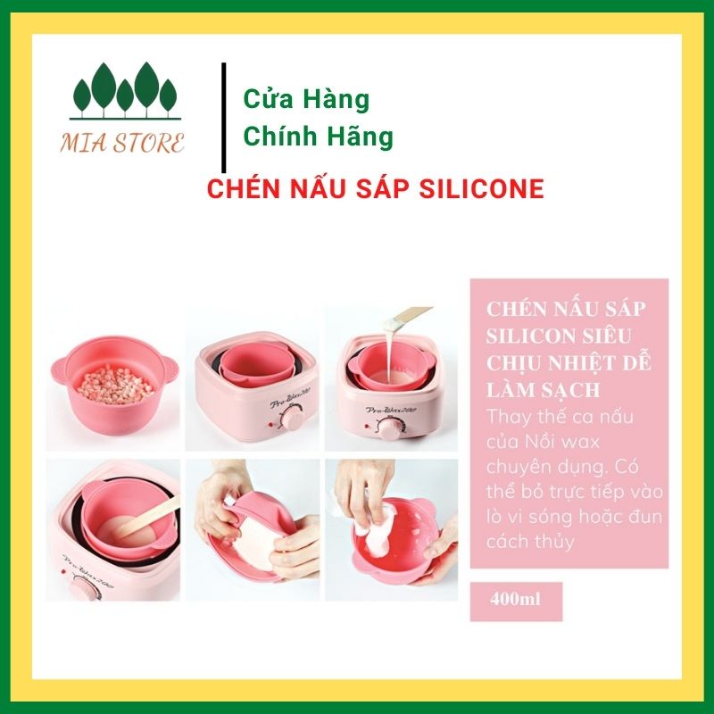 Chén nấu sáp silicon siêu chịu nhiệt vệ sinh dễ dàng tiện lợi chén silicon thay thế nồi nấu sáp màu ngẫu nhiên