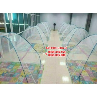 Màn chụp tự bung có hoa, màn chụp người lớn 1m8*2m