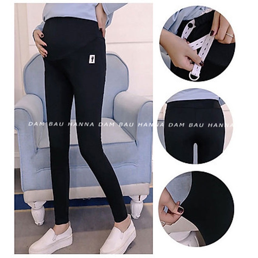 [Size 40 đến 80kg] Quần bầu legging dài cạp cao thun cotton loại 1 dày vừa phải co dãn thoải mái mát không xù