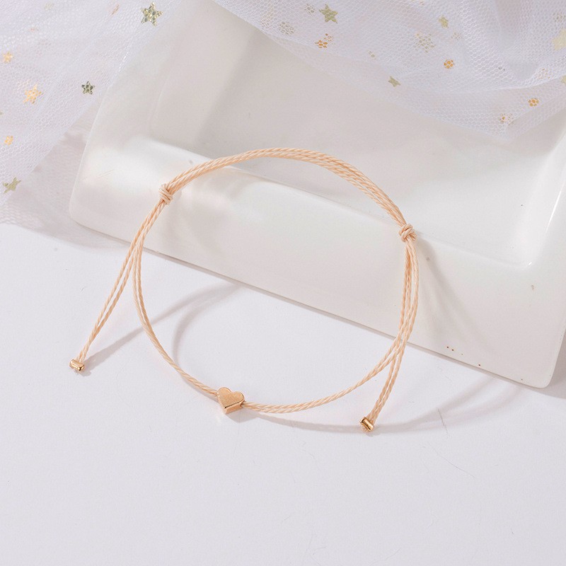 Vòng đeo tay dạng dây gai mặt trái tim bằng kim loại thời trang Hàn Quốc