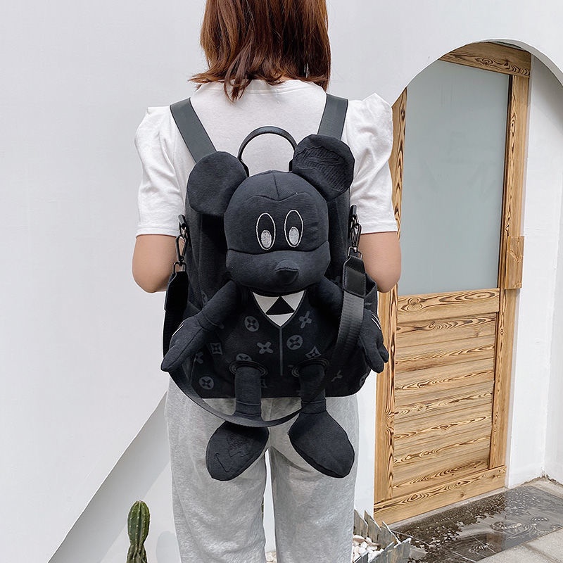 Balo Vải Canvas In Hình Chuột Mickey Thời Trang 2022 Dành Cho Nữ
