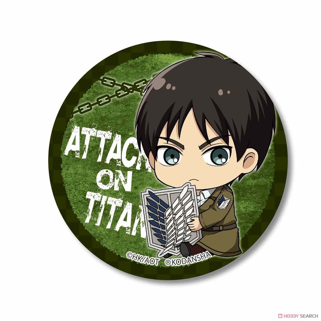 ( 1 chiếc ) Huy hiệu cài áo in hình ATTACK ON TITAN ver CẦM ĐỒ phụ kiện anime chibi xinh xắn