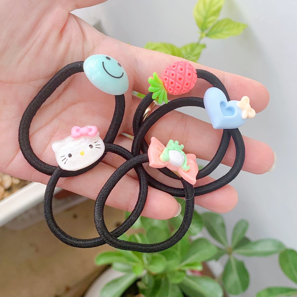 Cột tóc đính ticker dễ thương nhiều kiểu ngẫu nhiên