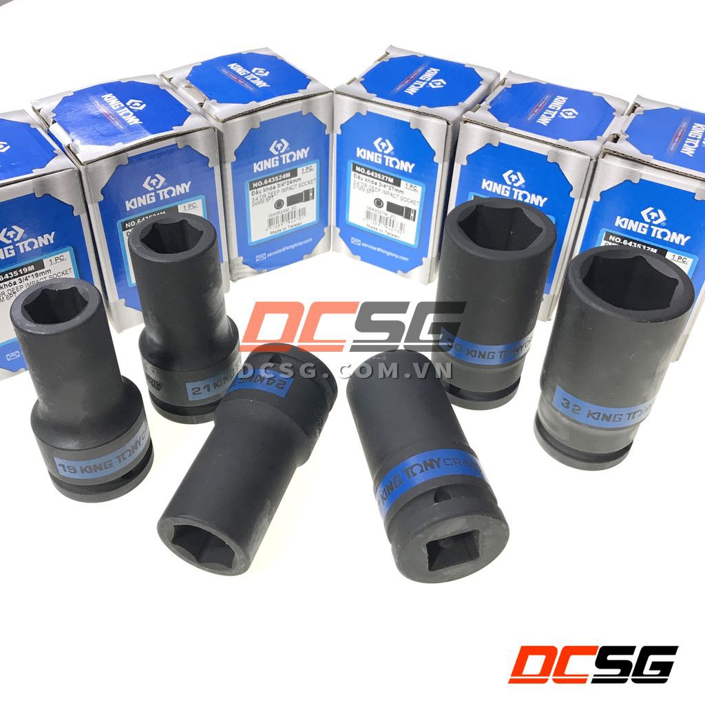 Đầu tuýp đen dài 6 cạnh 3/4&quot; KINGTONY 6435 | DCSG