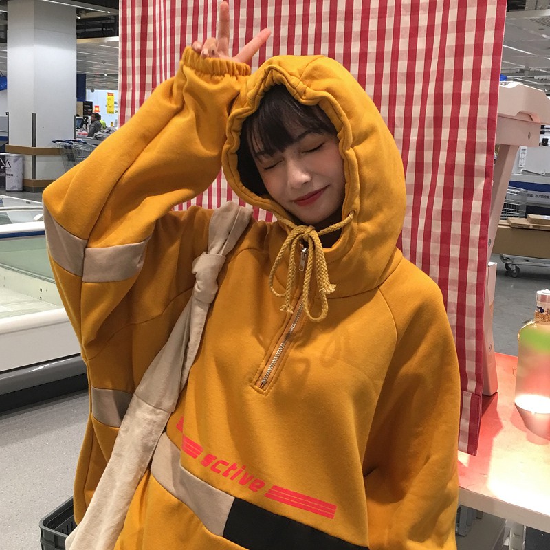 [Chất đẹp - mũ 2 lớp] Áo hoodie ulzzang nữ hàn quốc form rộng HD57 - Liti shop