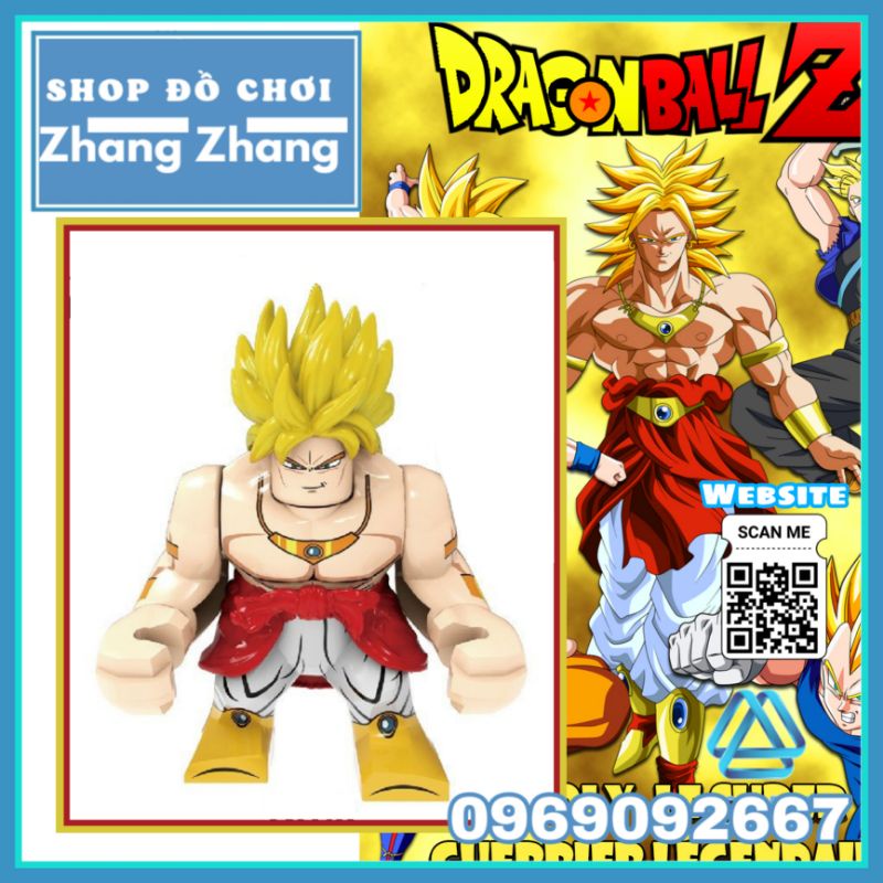 Đồ chơi Xếp hình Dragon Ball Broly – Second Coming Super Saiyan huyền thoại Bigfigures Minifigures Kopf Kf6073 kf749