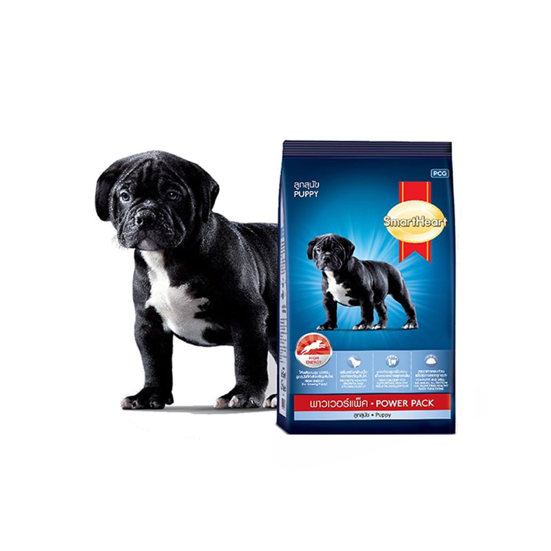 Thức ăn cho chó con dưới 1 tuổi phát triển cơ bắp SmartHeart Power Pack puppy túi 1kg