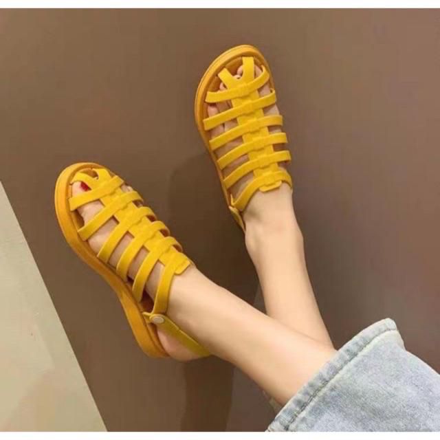 Sandal nữ quai rọ nhựa dẻo đi mưa thoải mái